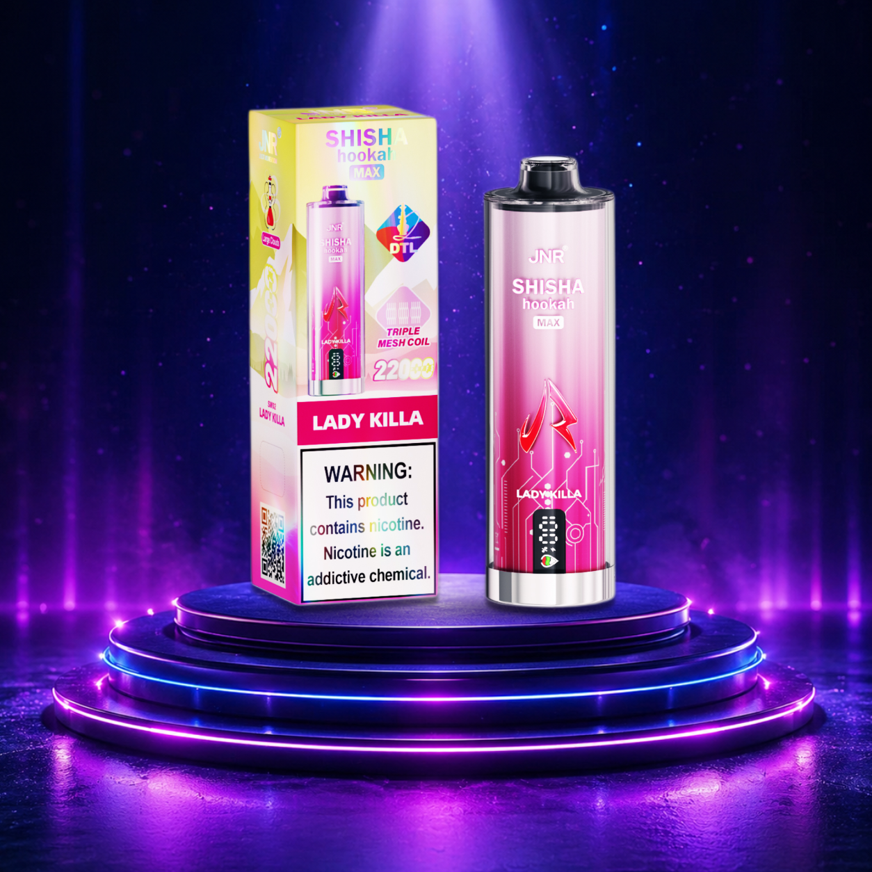 Vape descartável JNR Shisha - 22K — maçã dupla, 22 000 puffs